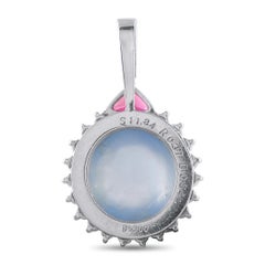 Platinum 0.54ct Diamond, Sapphire and Ruby Pendant MF09-121625