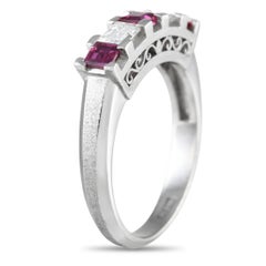 Platinum 0.57ct Diamond and Ruby Ring MF18-112924