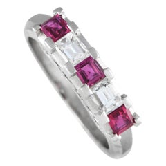Platinum 0.57ct Diamond and Ruby Ring MF18-112924 Platinum 0.57ct Diamond and Ruby Ring MF18-112924
