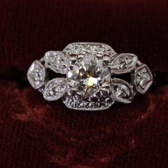 Platinum 0.58 Ct Diamond Ring