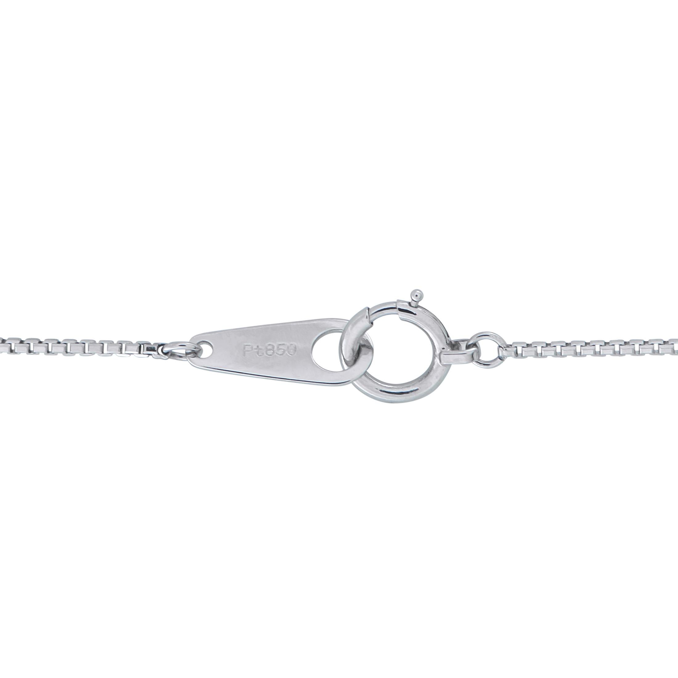 Round Cut Platinum 0.60ct Diamond and Opal Necklace MF05-110425 For Sale