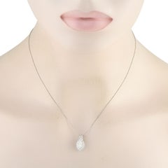 Collana con ciondolo in platino con 0.65ct di diamanti