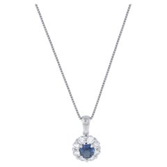Platinum 0.66ct Diamond and Color Change Garnet Pendant Necklace MF15-041326