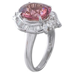 Platinum 0.70ct Diamond and Spinel Ring MF23-052126