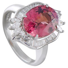 Platinum 0.70ct Diamond and Spinel Ring MF23-052126