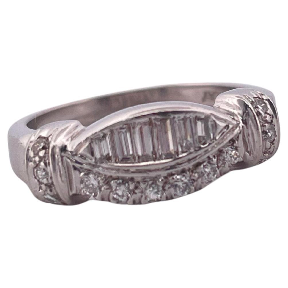 Bague en platine 0.70ctw G-H SI1 Diamond Ring