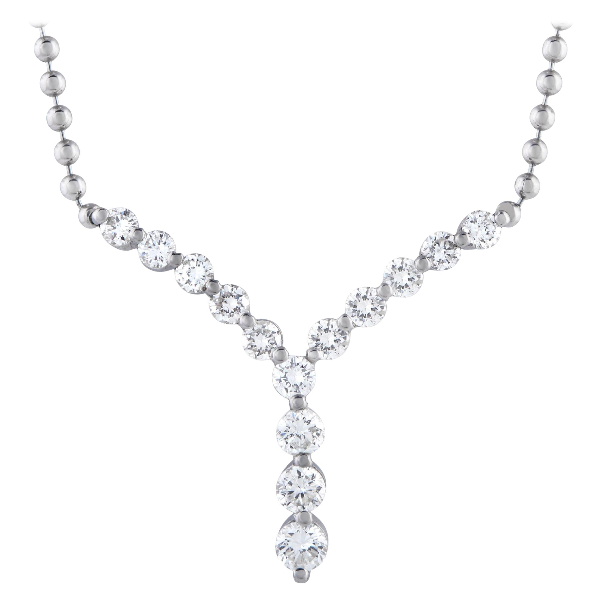 Platinum 0.74ct Diamond Necklace MF23-101525