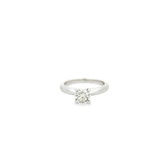 Platinum 0.75ct Round Brilliant Diamond Solitaire Engagement Ring