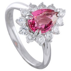 Platinum 0.77ct Diamond and Spinel Ring MF18-052126