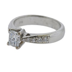 Platinum 0.83 Carat Diamond Engagement Ring