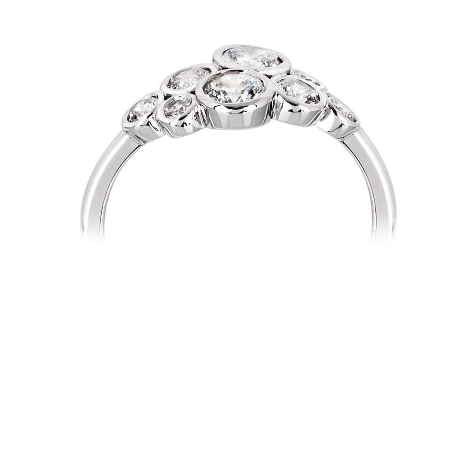 Modern Platinum 0.87ct Cocktail Ring (FREE pair of diamond studs with every purchase!) For Sale
