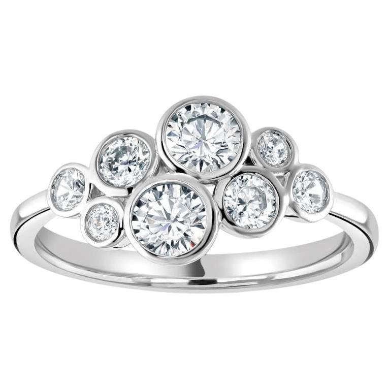 Platinum 0.87ct Cocktail Ring (FREE pair of diamond studs with every purchase!) For Sale