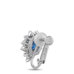 Orecchini in platino con diamanti e zaffiri da 0,89 carati MF33-041426