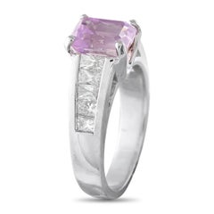 Platinum 0.90ct Diamond and Sapphire Ring MF09-062926