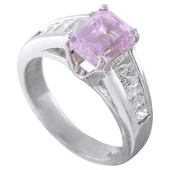 Platinum 0.90ct Diamond and Sapphire Ring MF09-062926