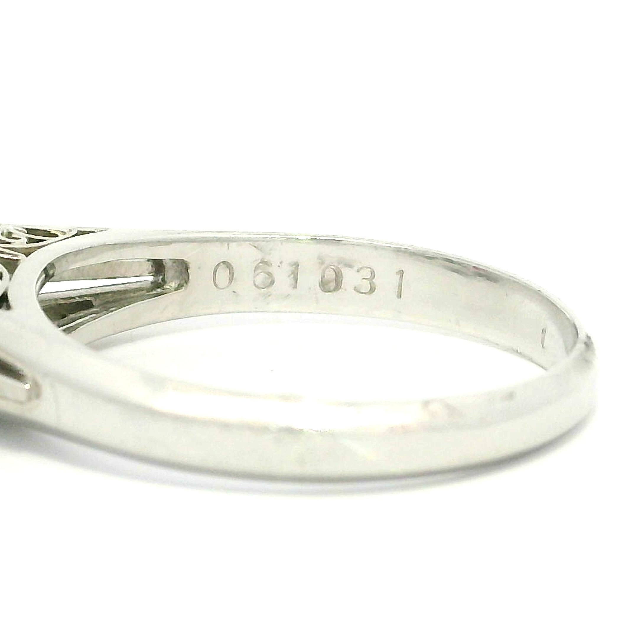 Platino 0,92ct Taglio Quadrato Rubino Baguette Diamante Laterale Alto Profilo A.Stone in vendita 7