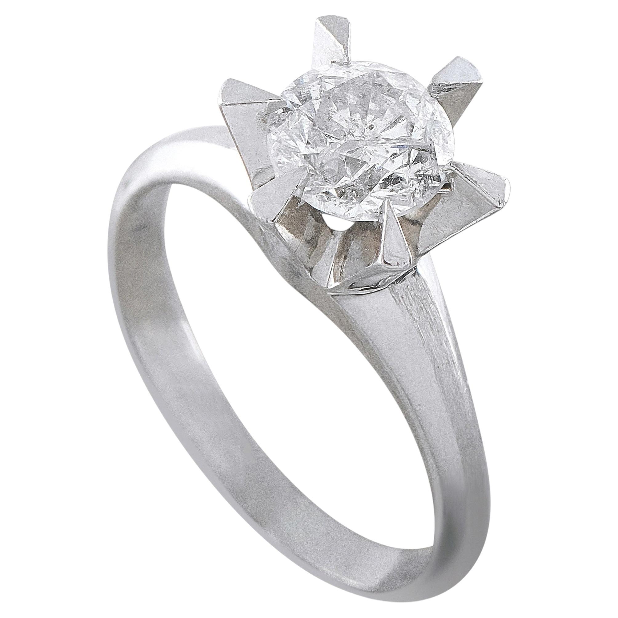 Platinum 0.94ct Diamond Ring MF13-070826