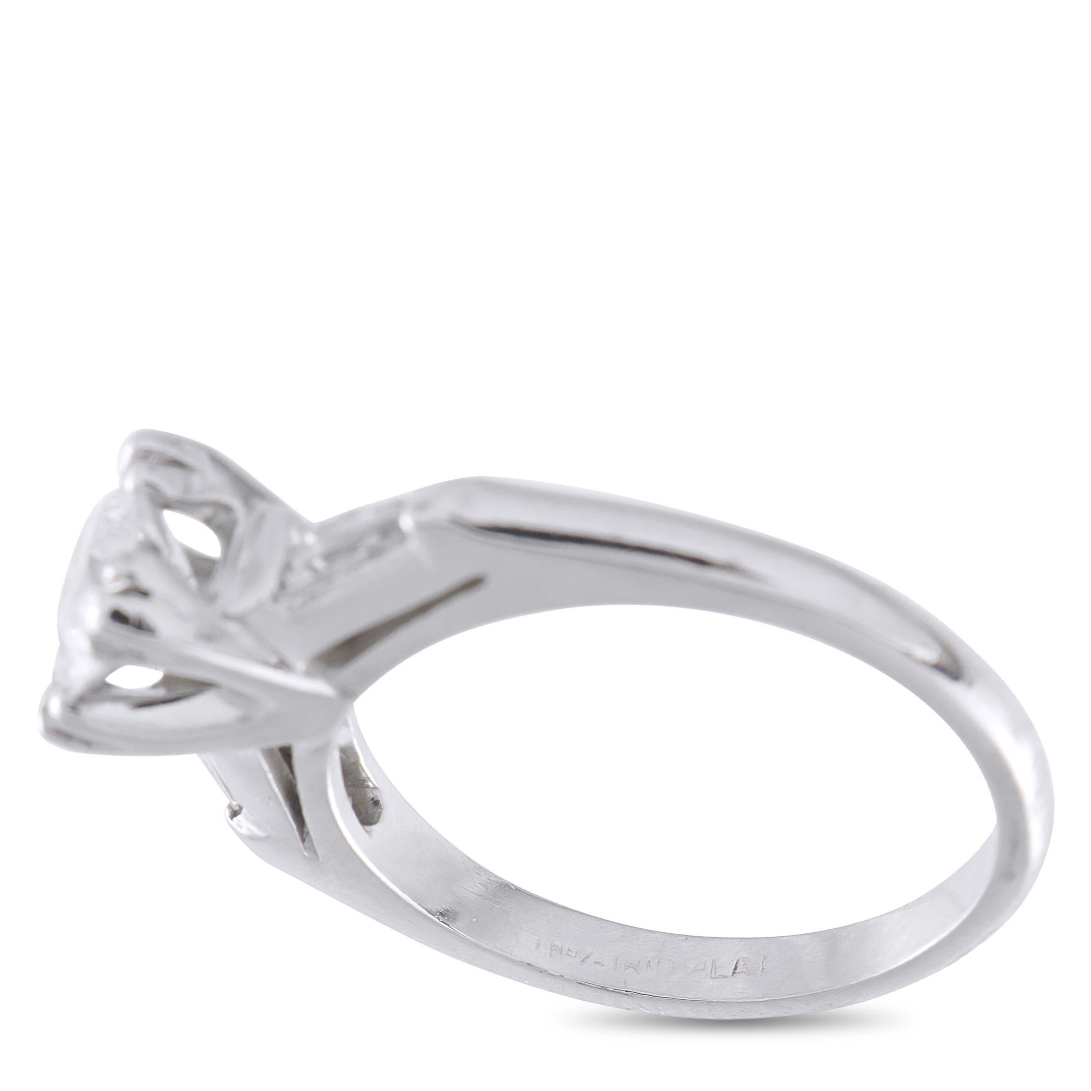 Platin 0,99ct Diamant Ring MF02-070925 Damen im Angebot
