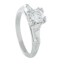 Bague en platine avec un diamant de 0,99ct MF02-070925