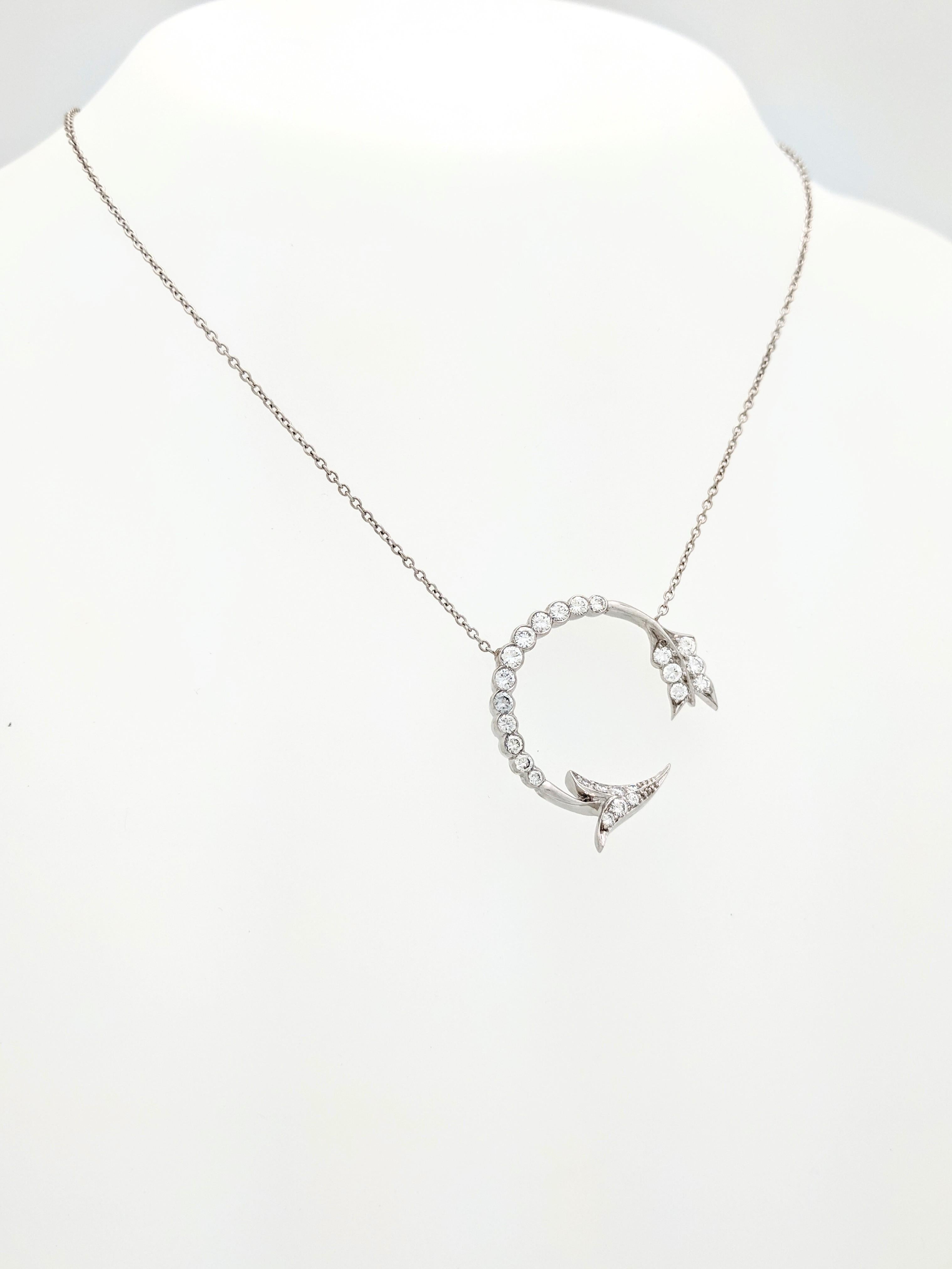 Platinum 1ctw Diamond Arrow Pendant Necklace SI1/G

You are viewing a Beautiful Estate Diamond Arrow Pendant Necklace. This piece is crafted from platinum and weigh 9.9 grams. It features (25) natural round diamonds for an estimated 1 carat total