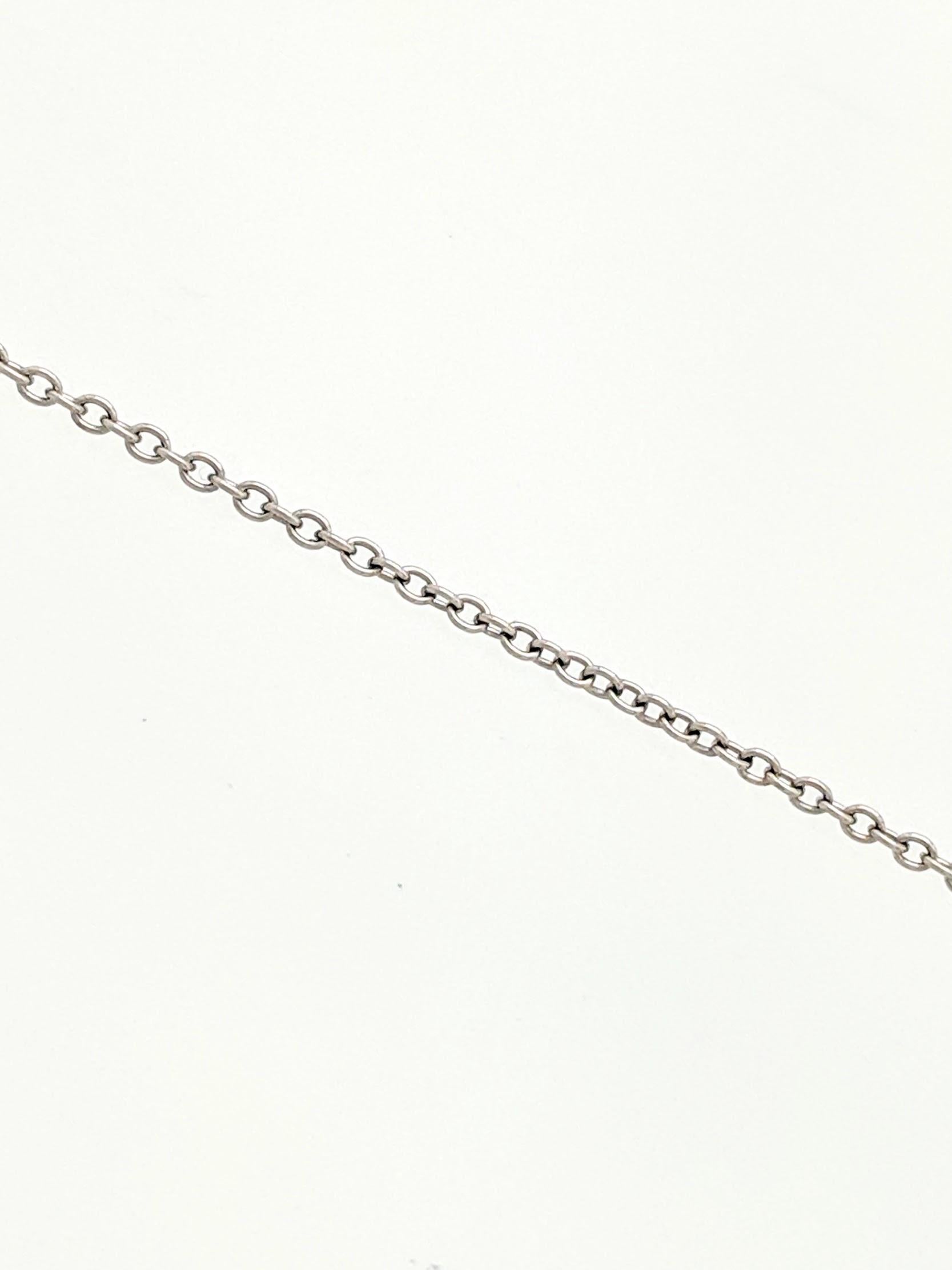 Platinum 1 Carat Diamond Arrow Pendant Necklace SI1/G For Sale 2