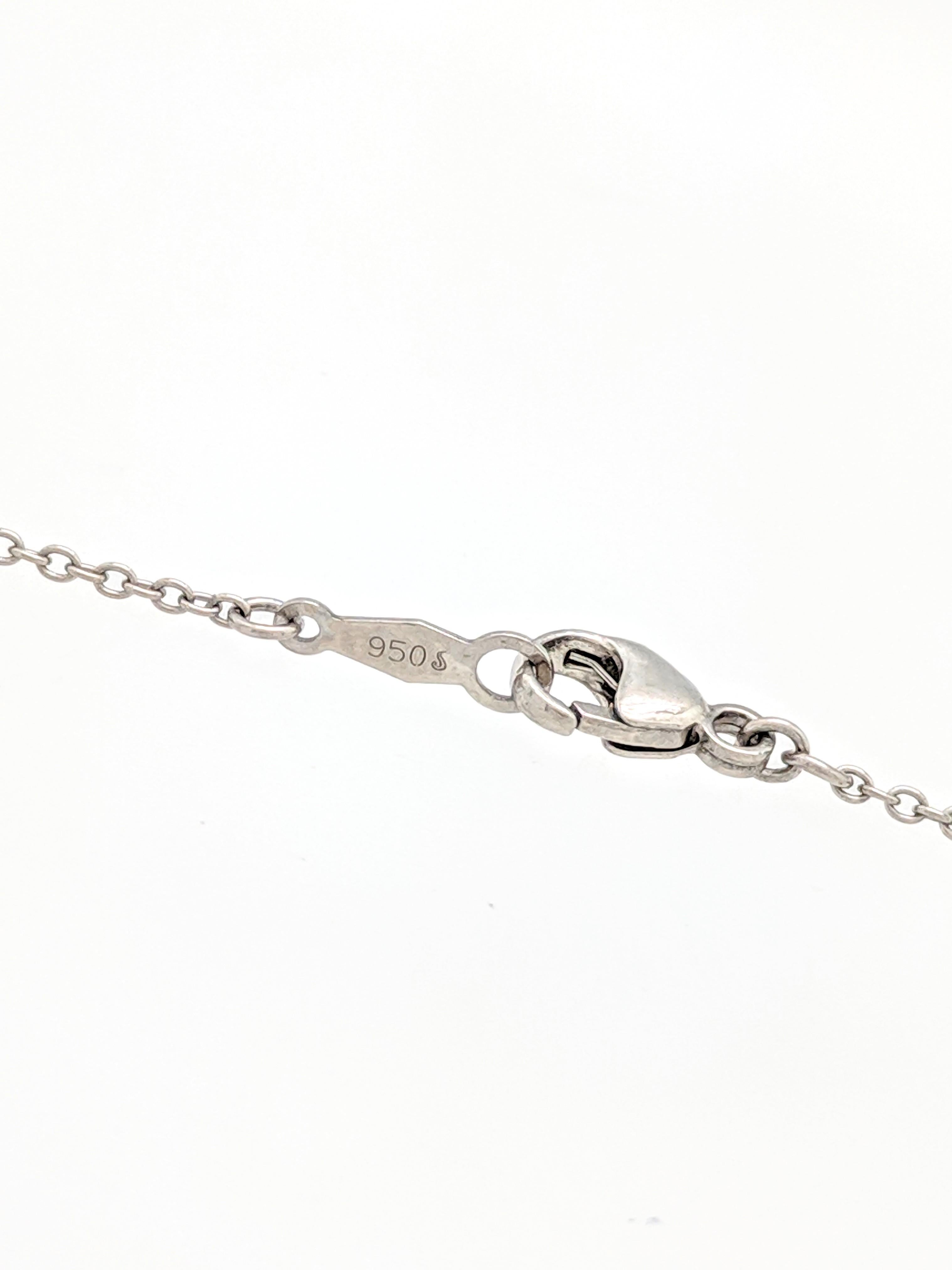 Platinum 1 Carat Diamond Arrow Pendant Necklace SI1/G For Sale 3