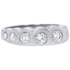 Platinum 1 Carat Diamond Fist Bump Band Ring