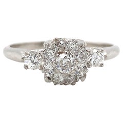 Platinum 1 Carat TW Diamond Rosette Ring