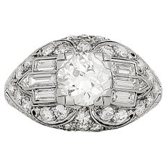 Platinum 1.00 carat Diamond Antique Estate Engagement Ring