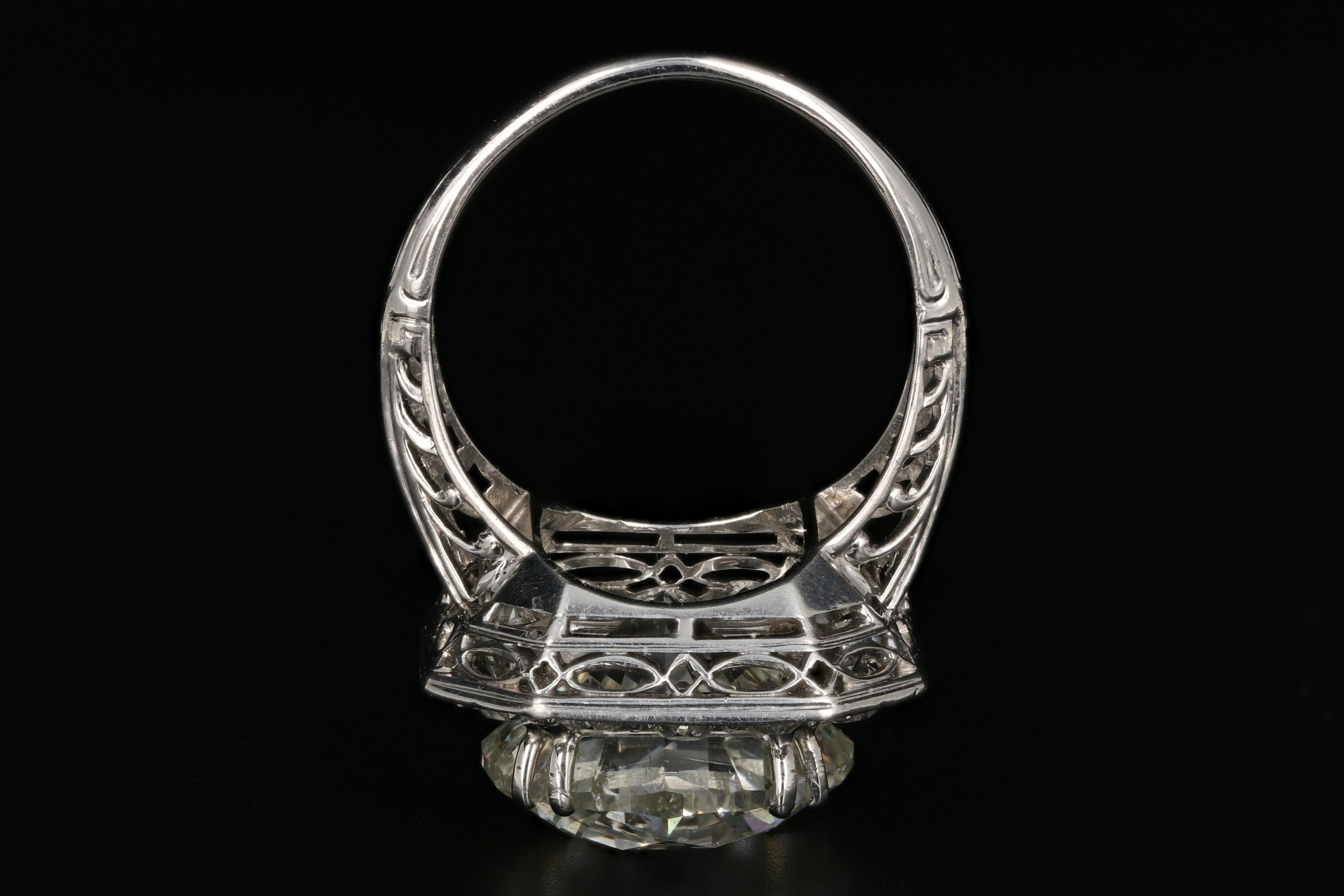 Platinum 10.05 Carat Round Brilliant Cut Diamond Engagement Ring EGL Certified 1