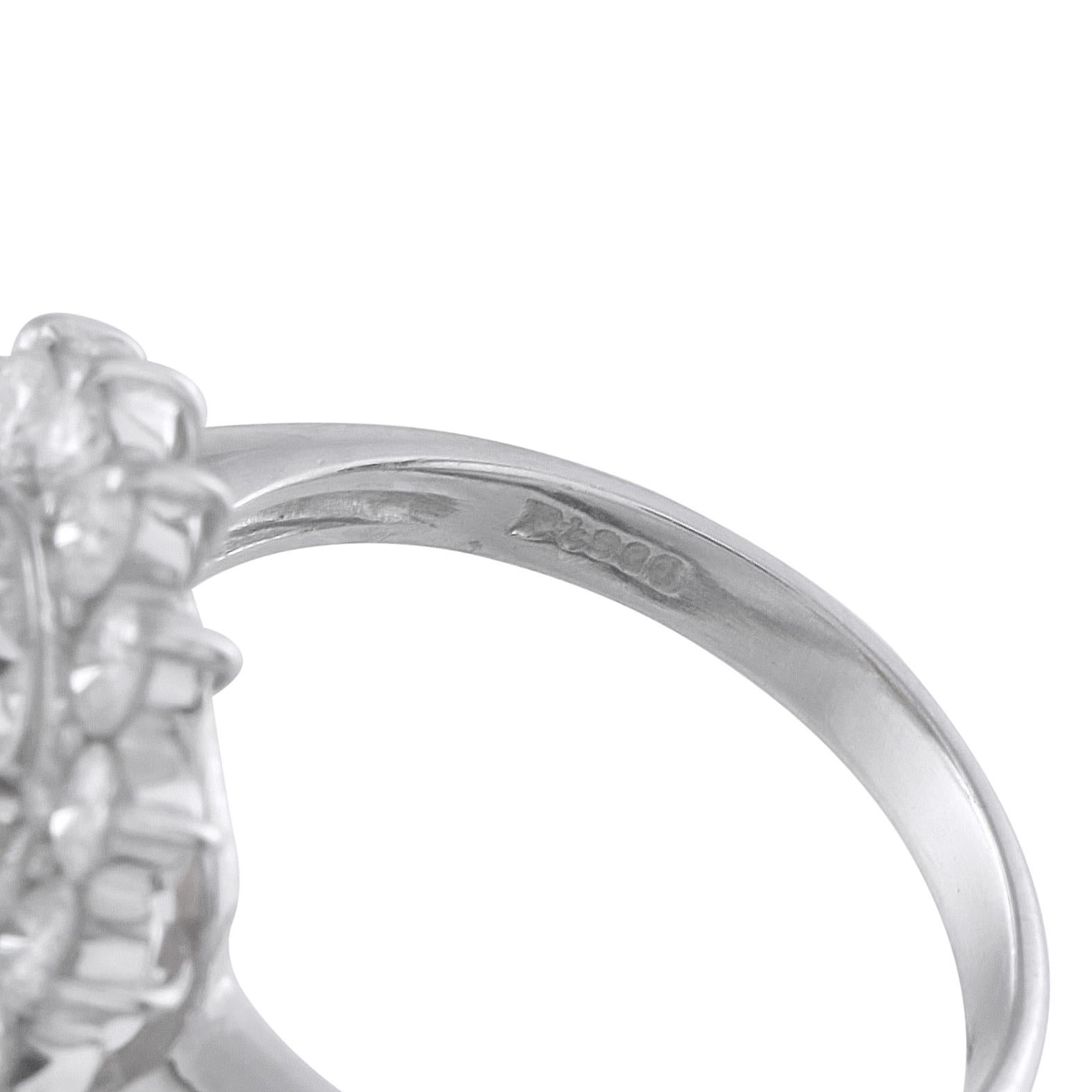 Platinum 1.02ct Diamond and Opal Ring MF39-102025 In Excellent Condition For Sale In Southampton, PA