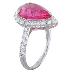 Platin 1,02ct Diamant und Rubellit Ring MF07-052126