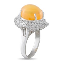 Anello in platino con diamante da 1,03 carati e opale MF16-070926