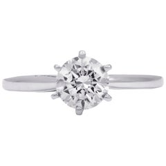 Platinum 1.05 Carat F-VVS2 Engagement Ring