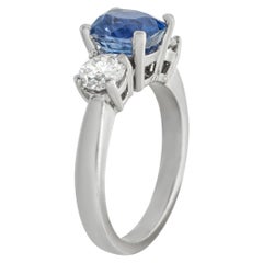Platinum 1.0ct Diamond and Sapphire Ring MF26-051826