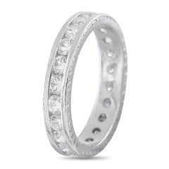 Platinum 1.0ct Diamond Eternity Band Ring MF15-012026