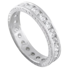 Platinum 1.0ct Diamond Eternity Band Ring MF15-012026