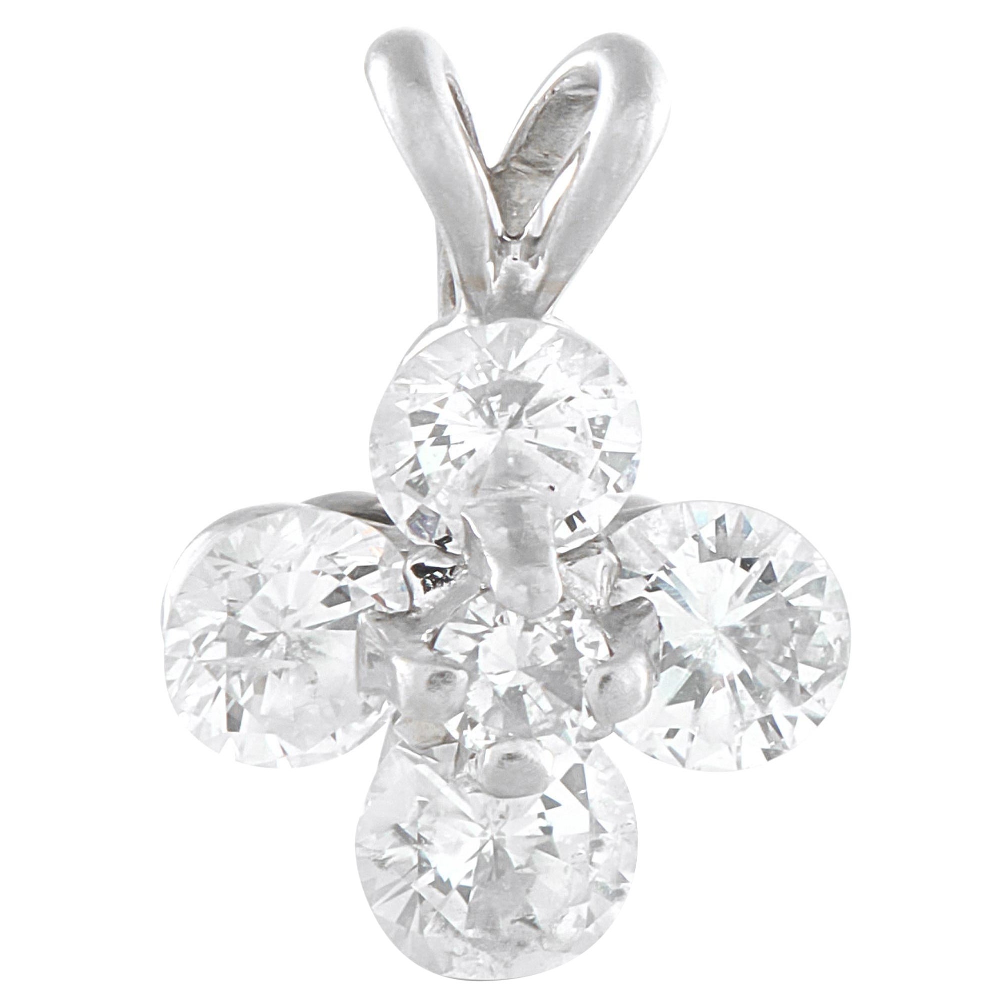 Platinum 1.0ct Diamond Pendant MF66-101525