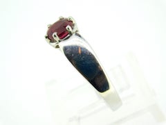 Platinum 1.10ct Ruby Ring Fine Red Color