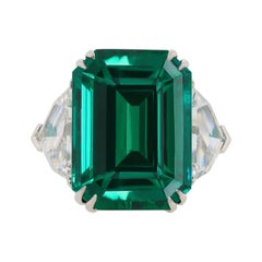 Platinum 11.14 Carat Emerald Ring
