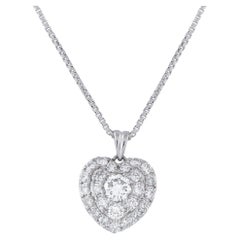 Collana in platino con diamante da 1,12 carati MF39-031226