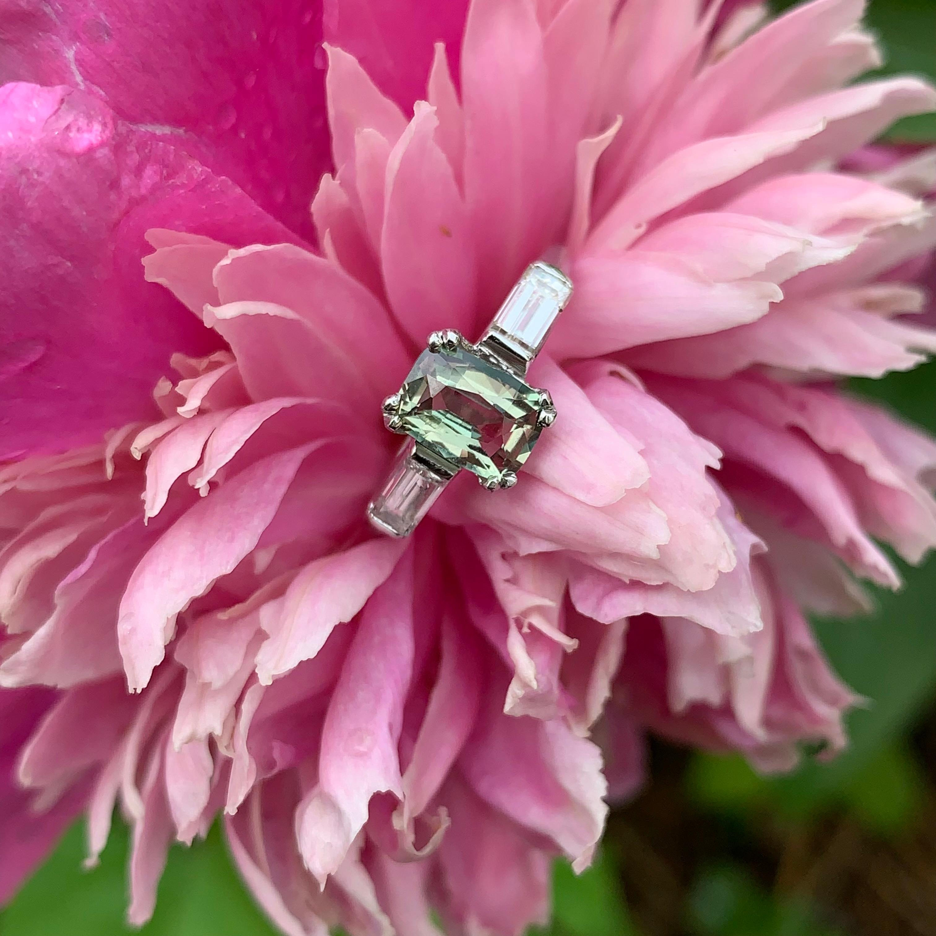 Platin 1,13 Karat natürlicher Alexandrit Ring mit GIA-Bericht 5