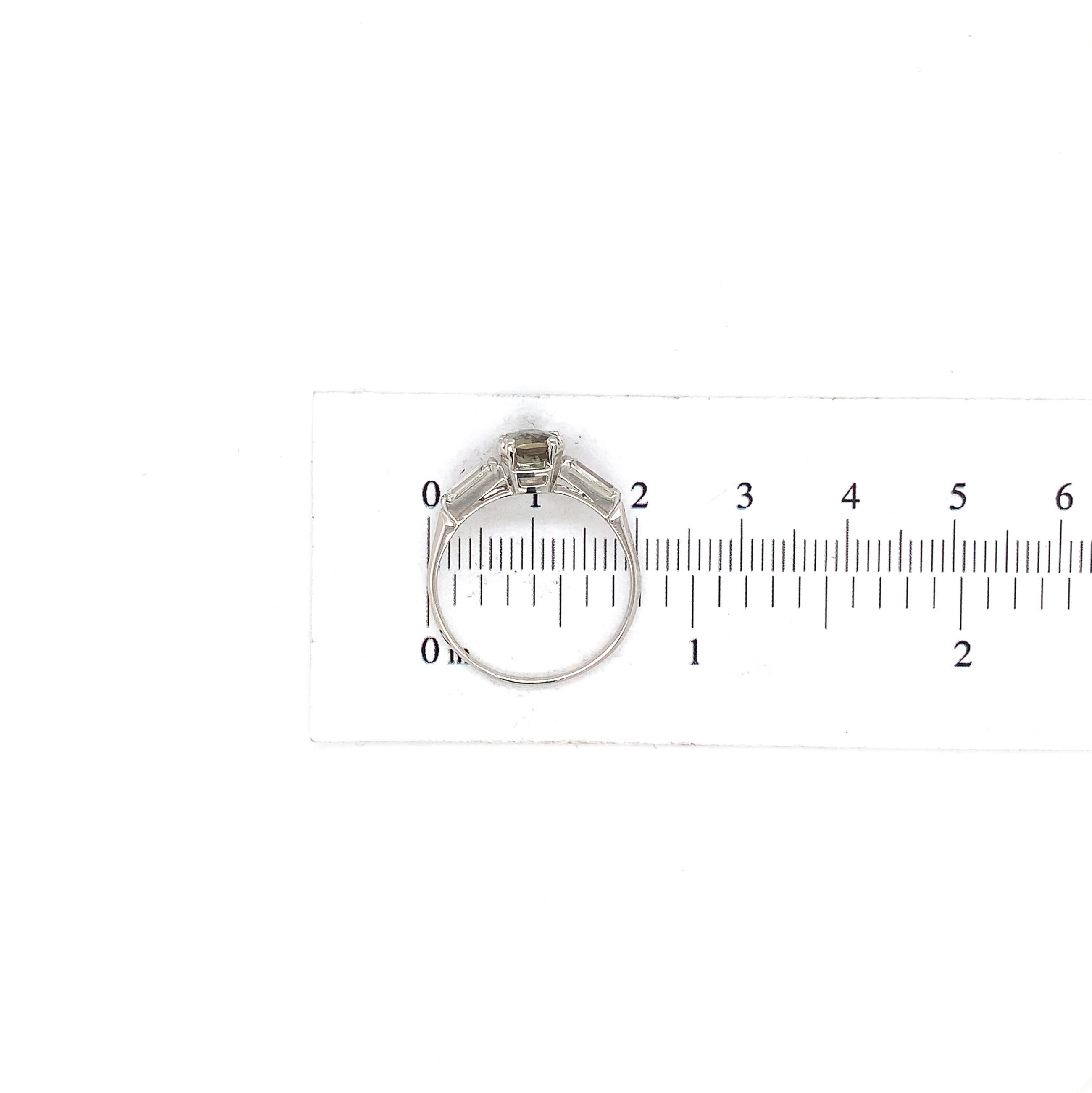 Platin 1,13 Karat natürlicher Alexandrit Ring mit GIA-Bericht 7