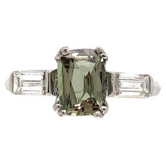 Platin 1,13 Karat natürlicher Alexandrit Ring mit GIA-Bericht