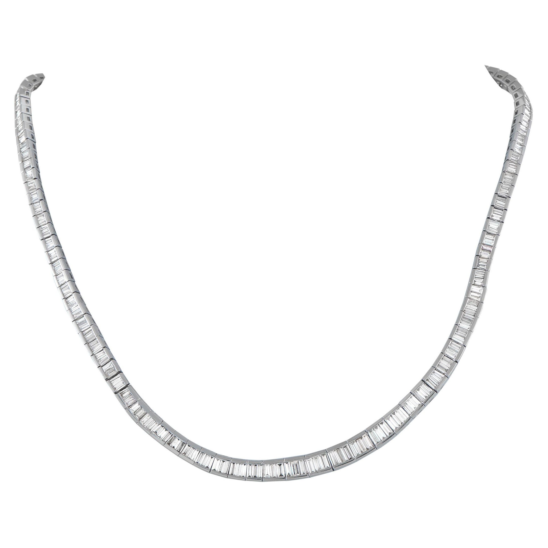 Collar de diamantes en platino de 11,39 ct MF05-121525