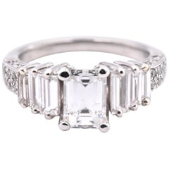 Platinum 1.13 Carat Diamond Engagement Ring