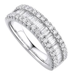Platinum 1.15 Carat Diamond Pave Ladies Ring