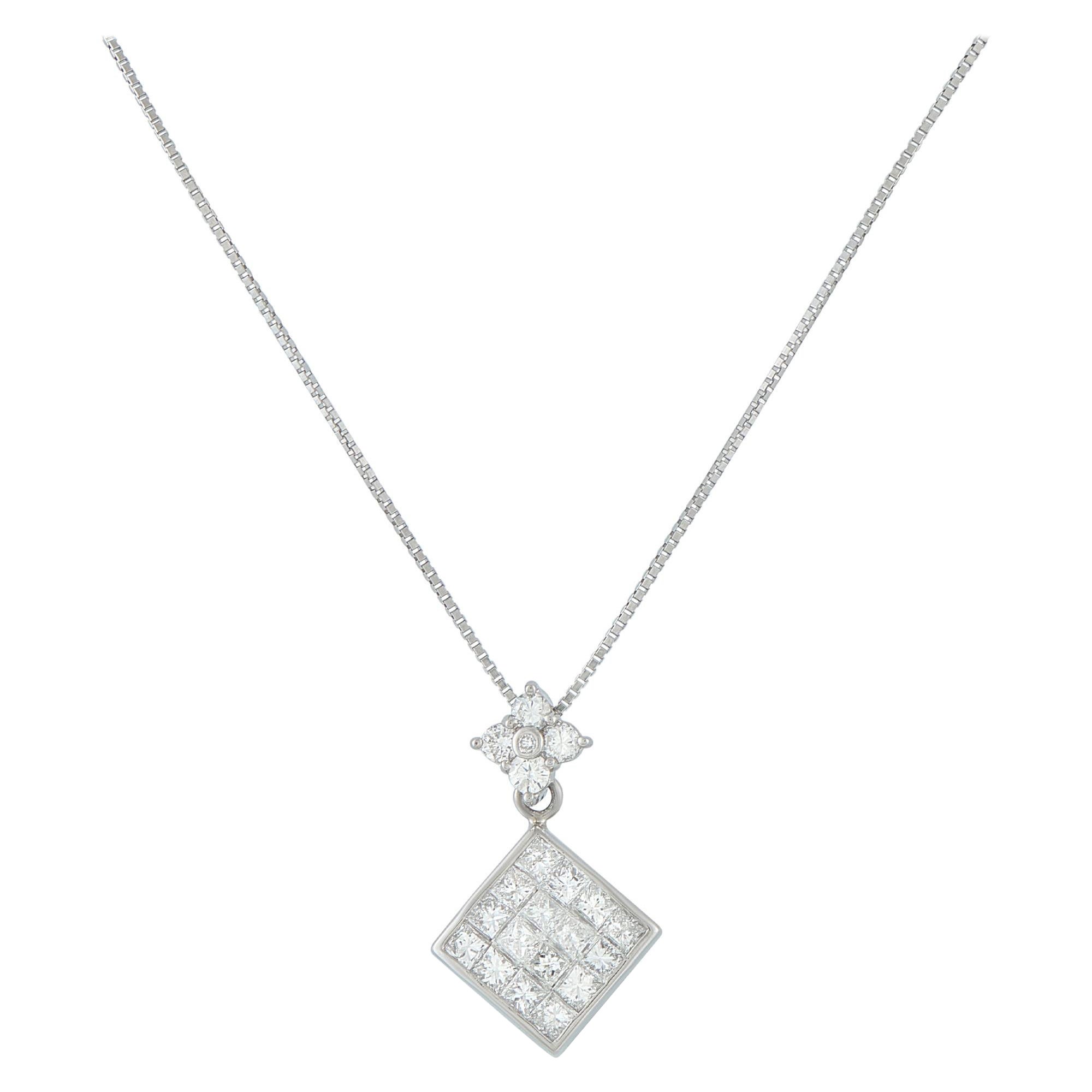 Platinum 1.21ct Diamond Necklace MF22-110425