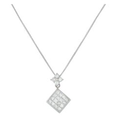Platinum 1.21ct Diamond Necklace MF22-110425