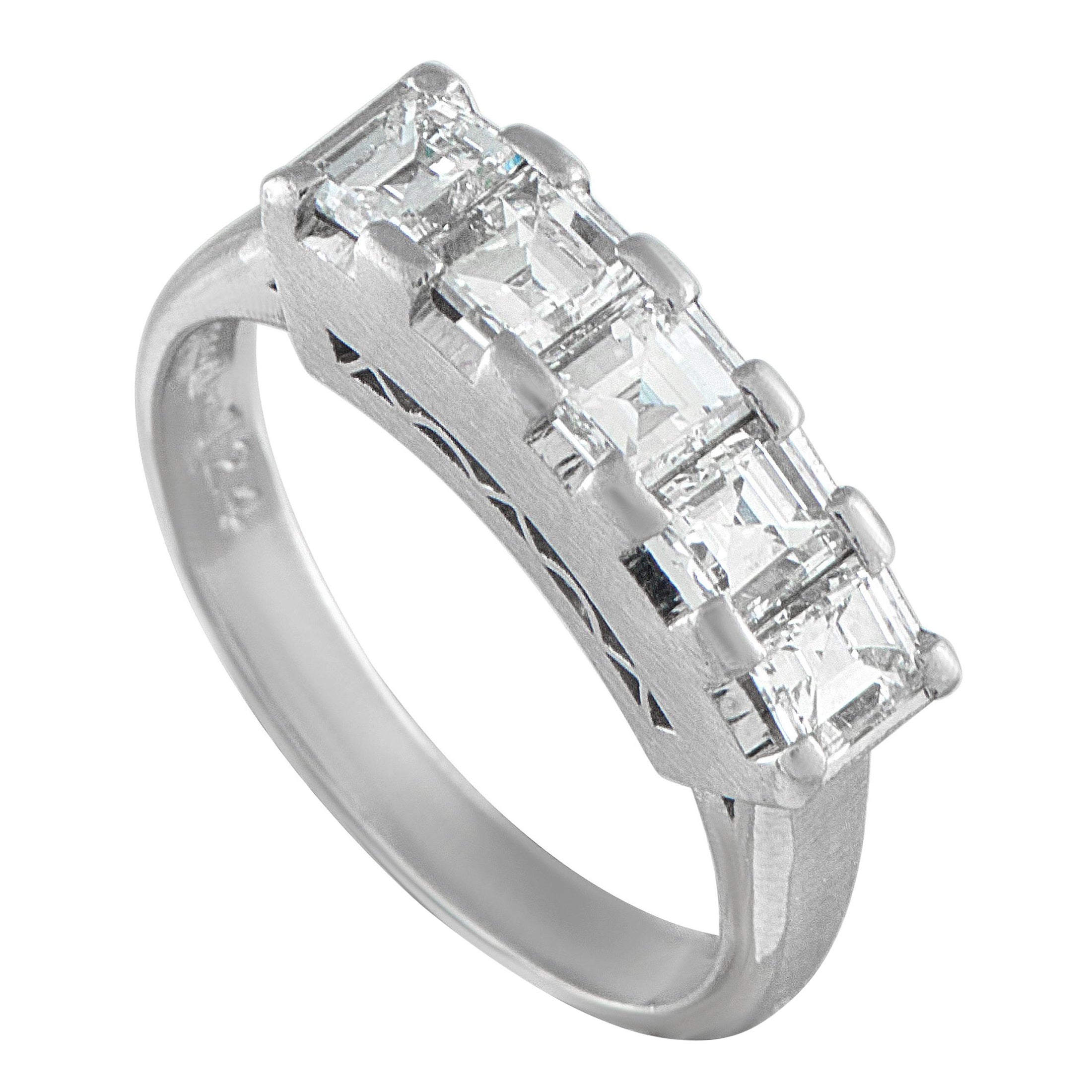 Platinum 1.24ct Diamond Ring #5254